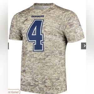 Dallas Cowboys Dak Prescott Camo Windsor Prescott T-Shirt Size Small NWT